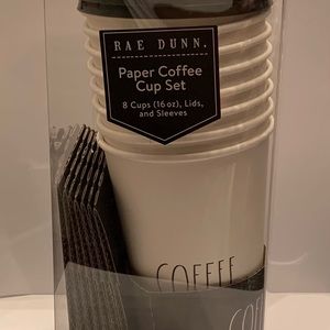 RAE DUNN paper Coffee cup set